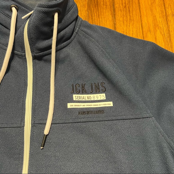 Jack & Jones CORE Full Zip Jacket Size Medium Blue - Picture 3 of 10